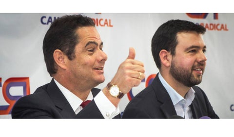 Foto de Carlos Fernando Galán y Germán Vargas Lleras, estrategia política