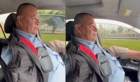 hombre sin brazos trabaja como conductor de Uber