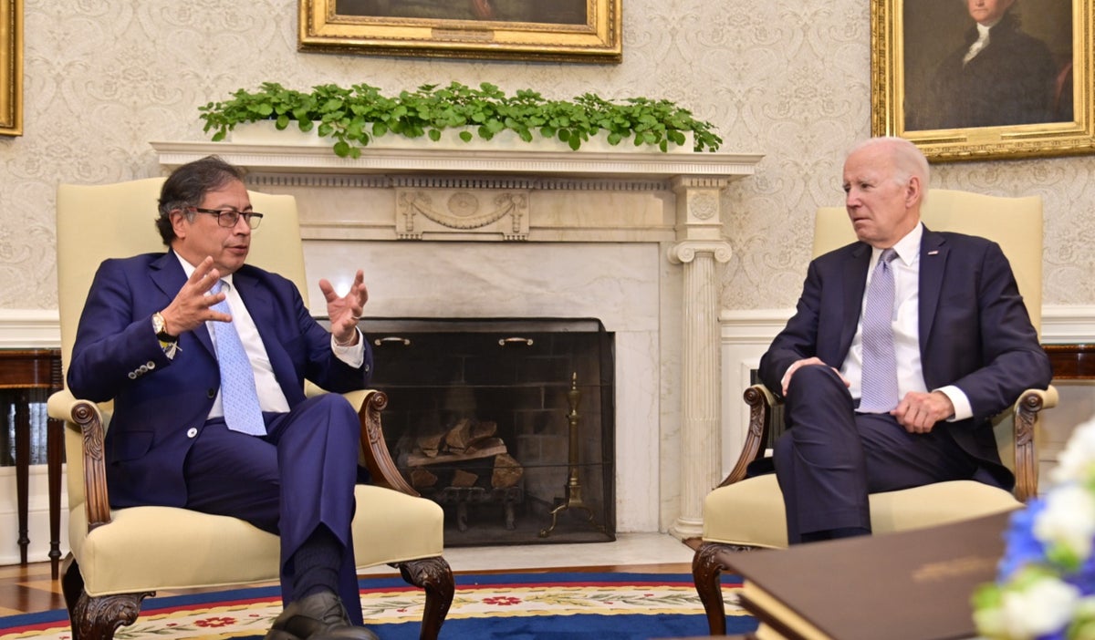 Gustavo Petro y Joe Biden en la Casa Blanca
