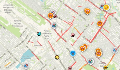 caos vial en Bogotá