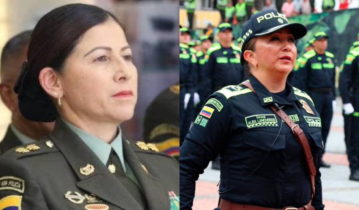Coronel Alba Patricia Lancheros Silva y general Sandra Patricia Hernández
