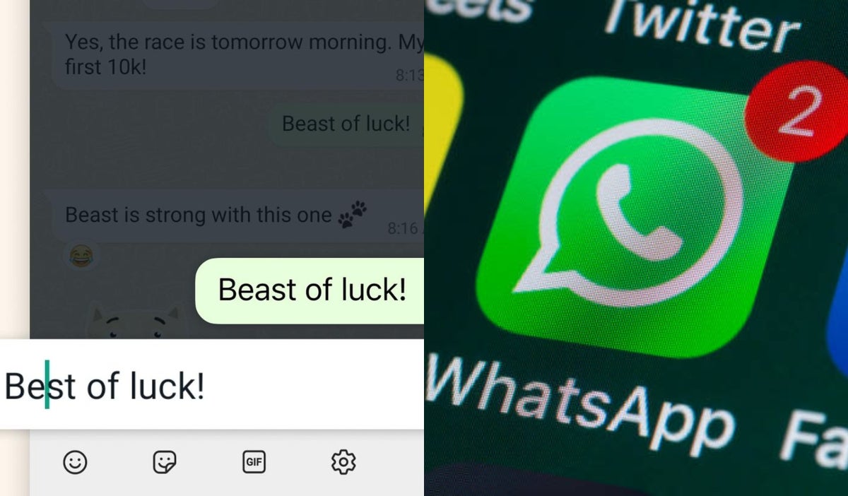 Editar mensajes en WhatsApp