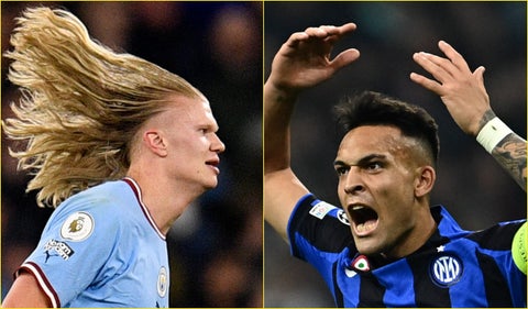 Erling Haaland y Lautaro Martínez, delanteros del Manchester City y del Inter