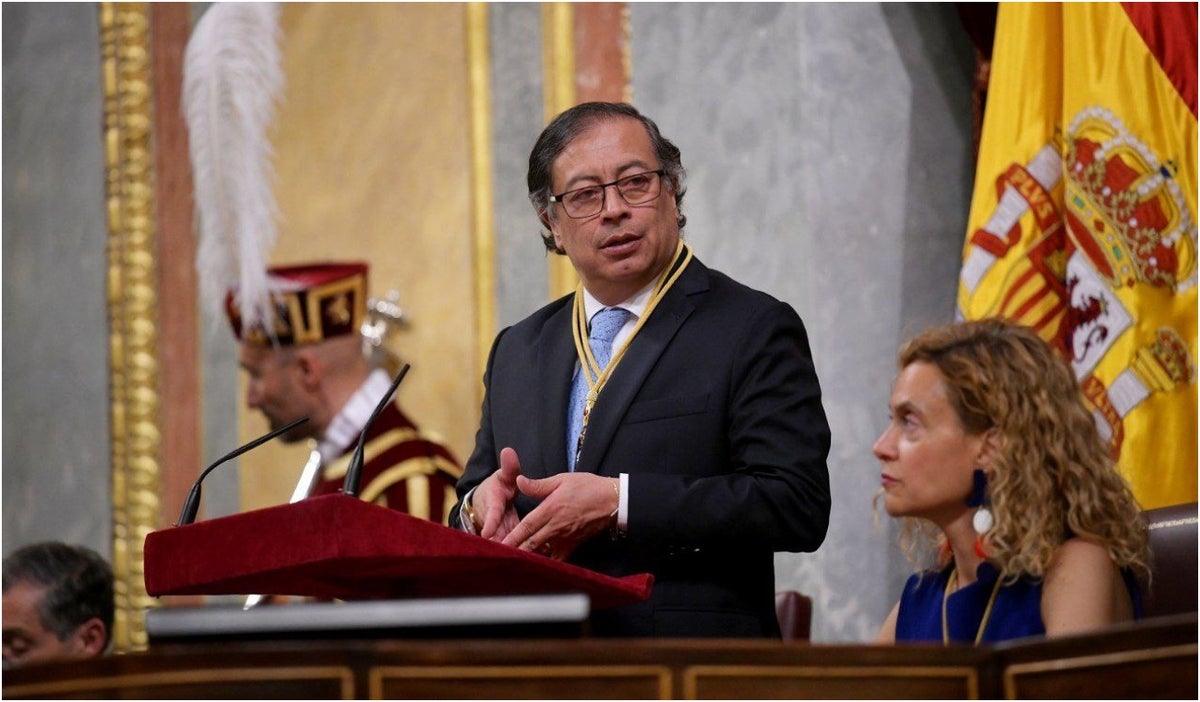 Gustavo Petro en el Parlamento de España