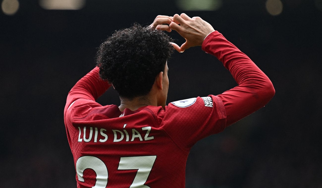 Luis Díaz con el Liverpool