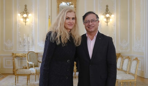 Marian Schuegraf y Gustavo Petro