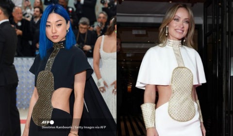 La actriz Olivia Wilde y la editora de Vogue China, Margaret Zhang