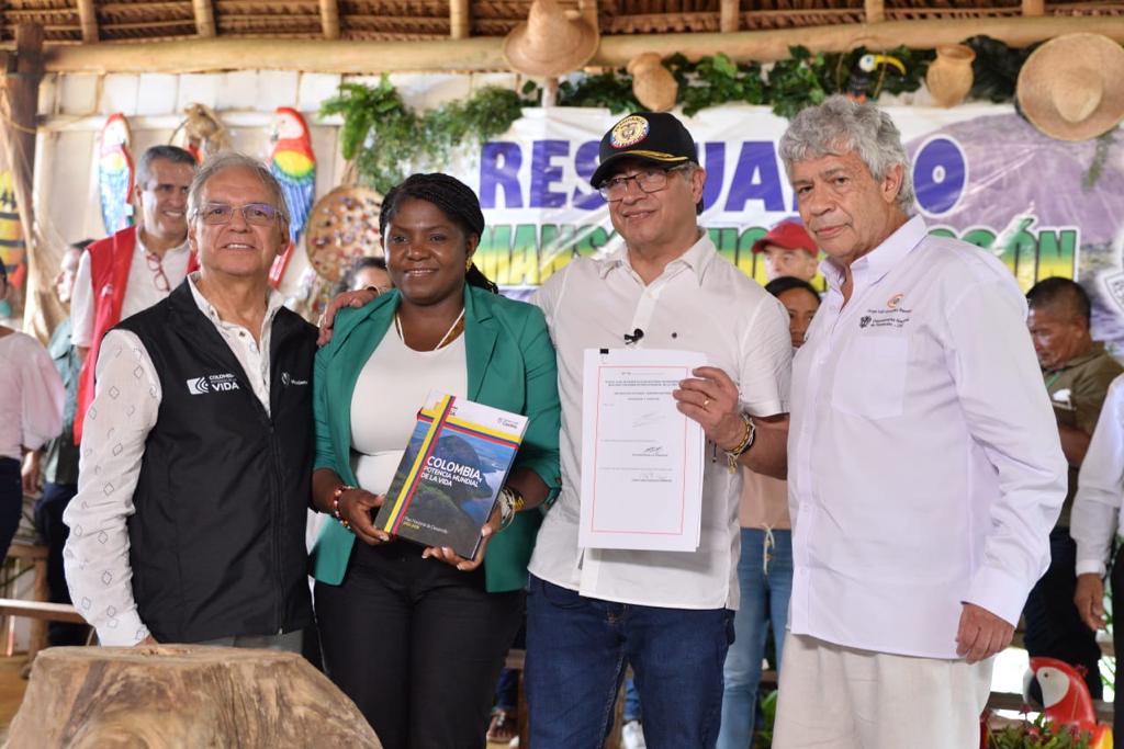Presidente Gustavo Petro en la sanción del Plan Nacional de Desarrollo