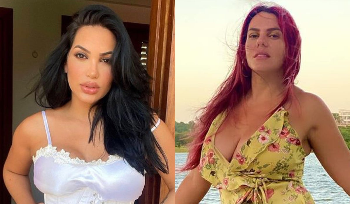 Andrea Valdiri y su hermana