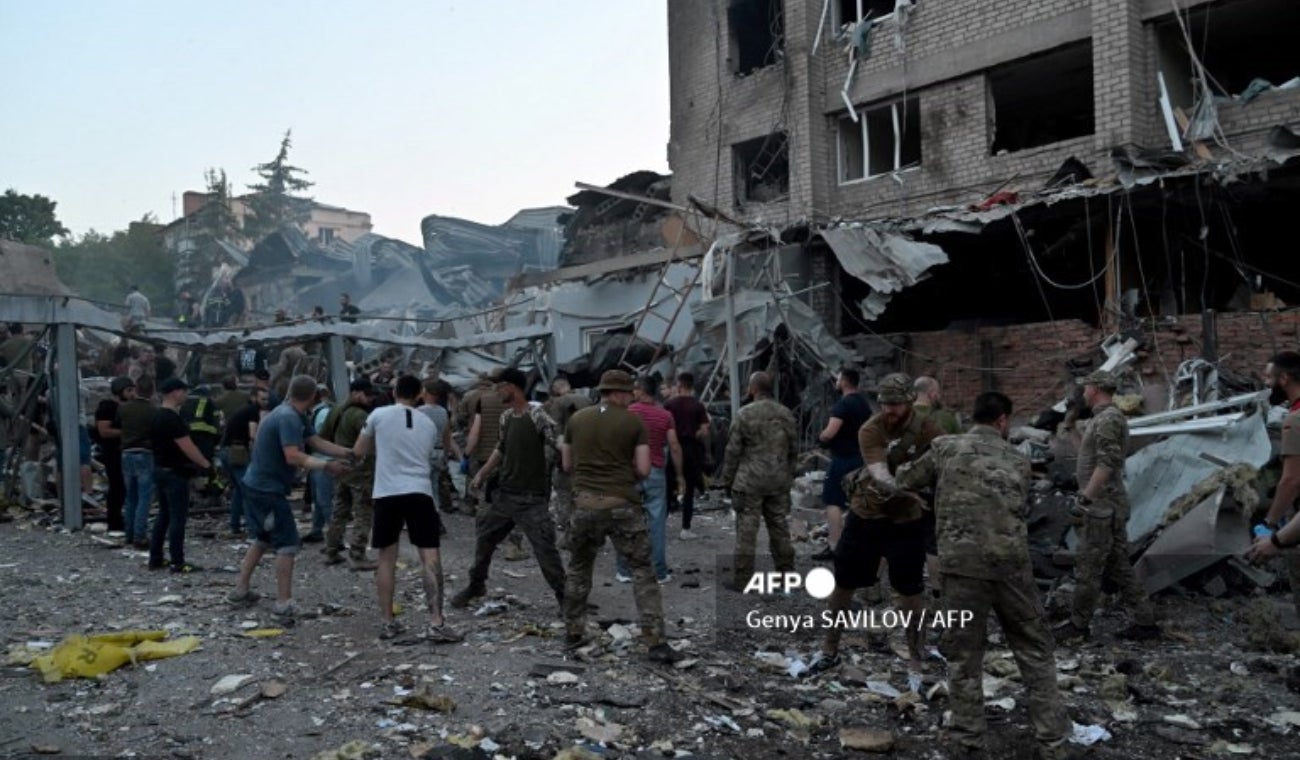 Ataque con misiles rusos a Ucrania