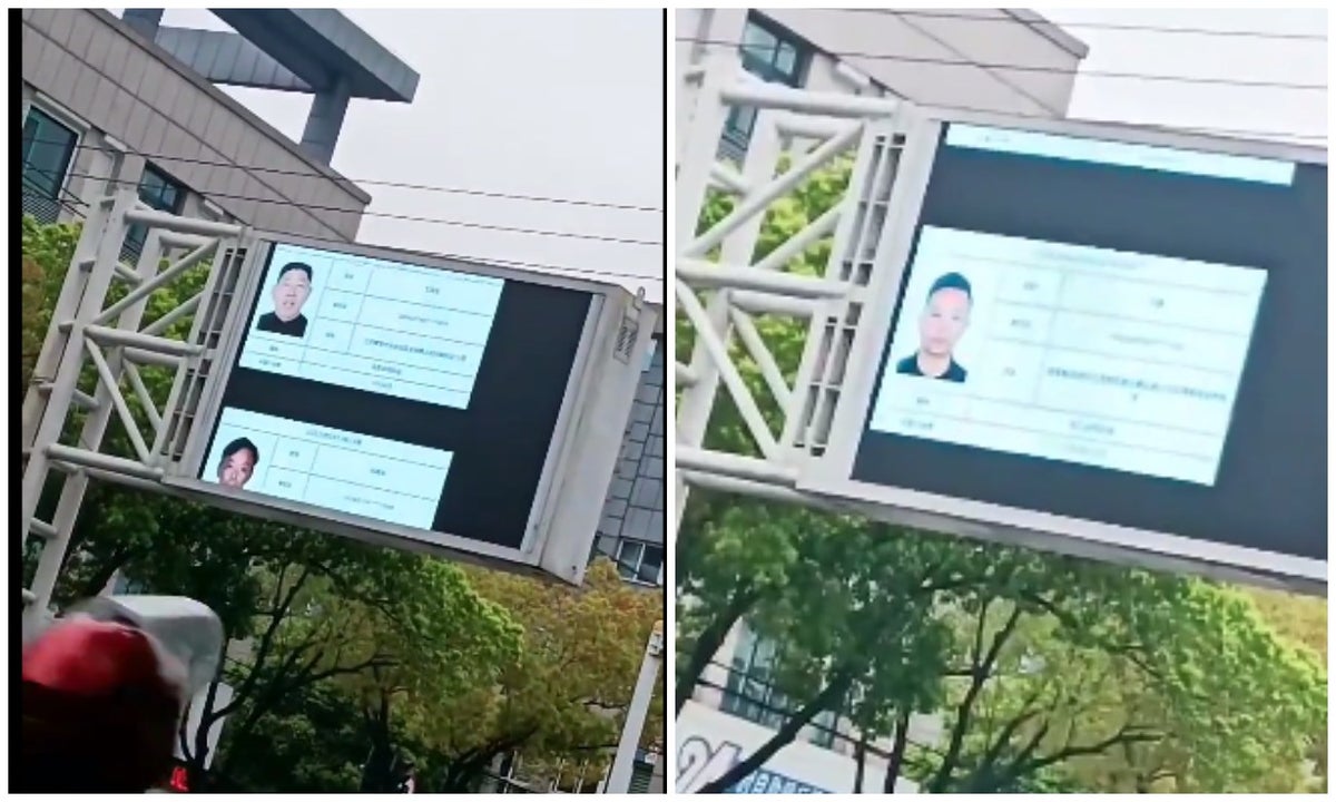 Personas con deudas son expuestas en vallas en China