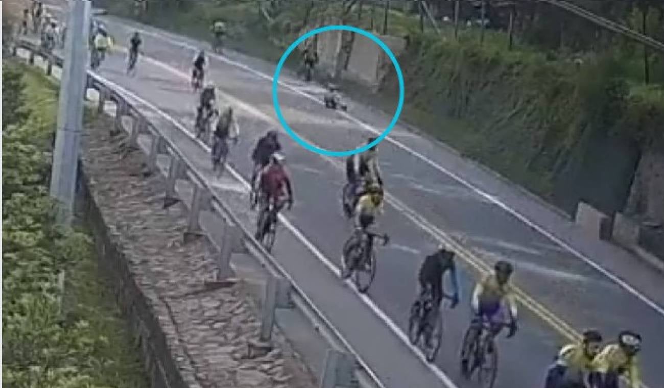 Ciclista caído