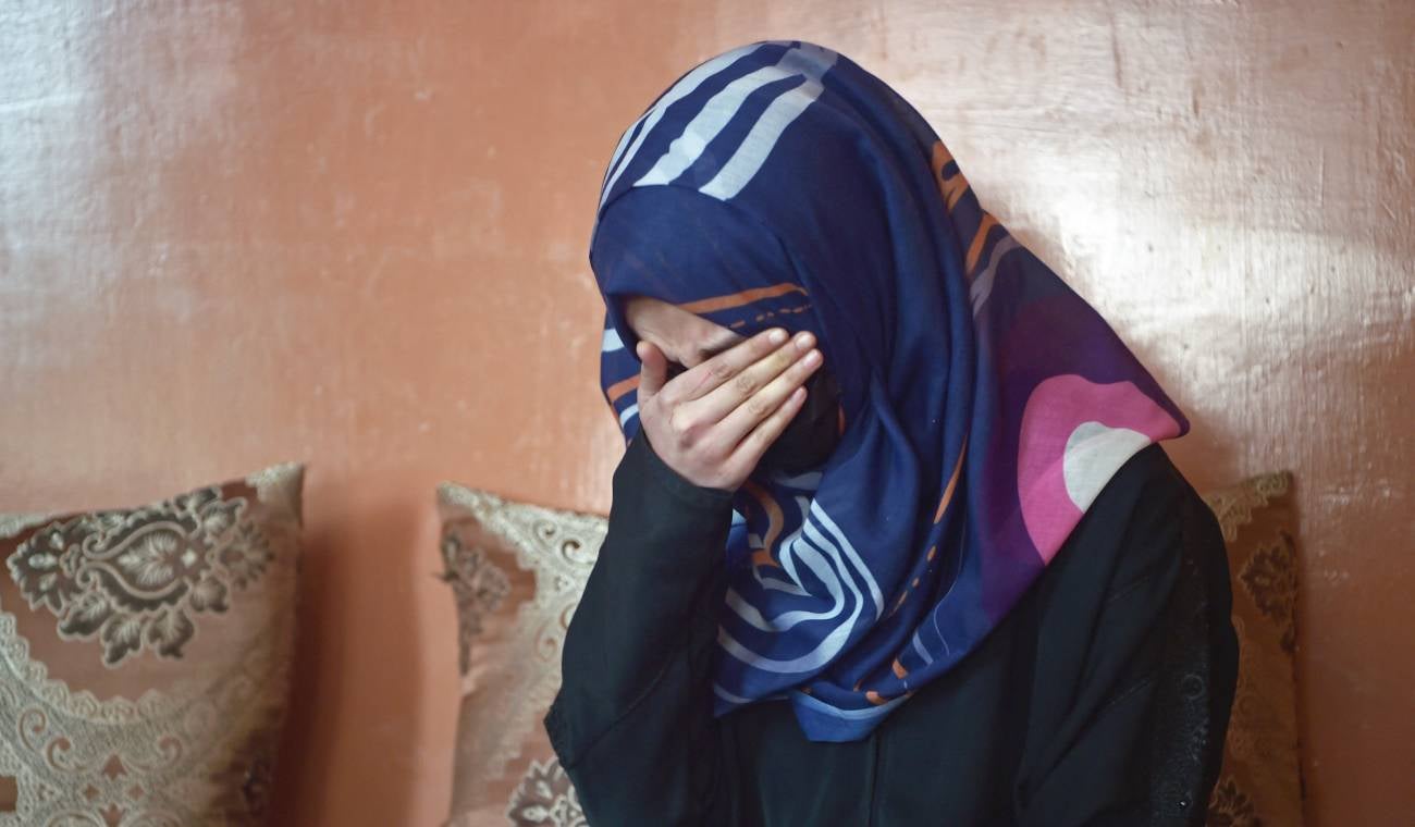 Estudiante de colegio de Afganistán