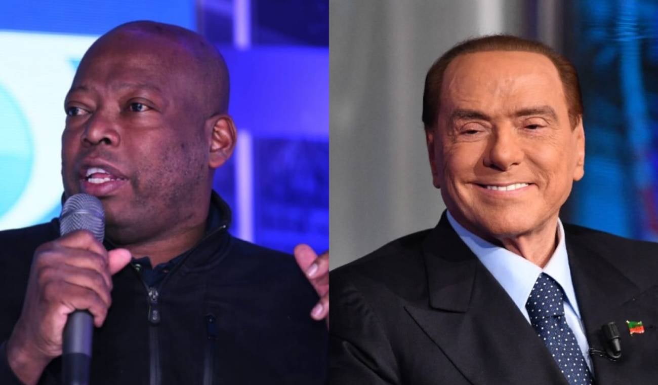 Faustino Asprilla y Silvio Berlusconi