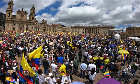 Marchas contra Petro en Bogotá