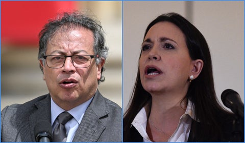 Gustavo Petro y María Corina Machado