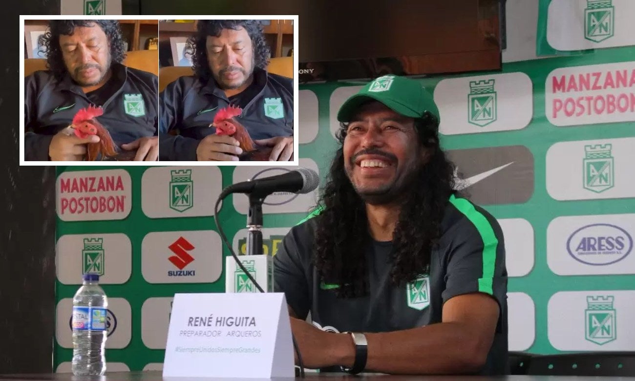 Nacional vs Millonarios: Rene Higuita calienta la final con video acariciando una gallina