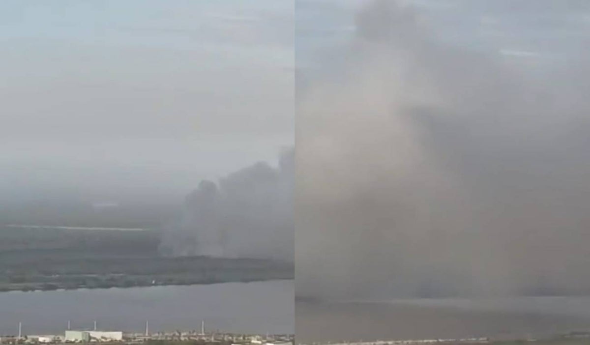 Incendio en Parque Isla Salamanca de Barranquilla