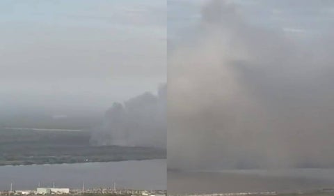 Incendio en Parque Isla Salamanca de Barranquilla