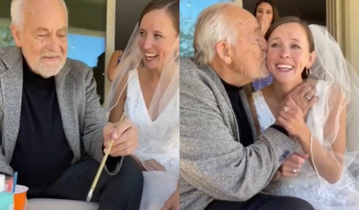 Padre con alzhéimer reconoció a su hija el día de su matrimonio