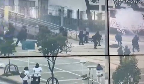 Policía herido