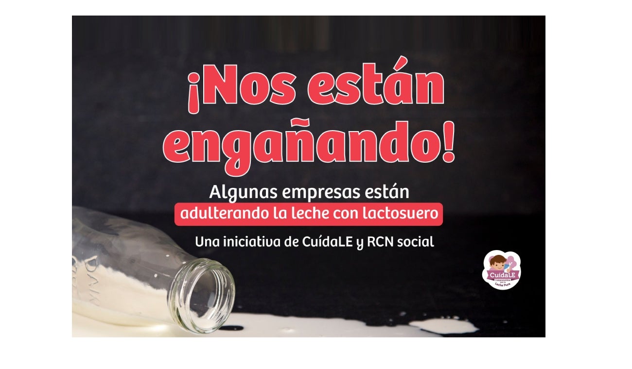 Leche adulterada con lactosuero
