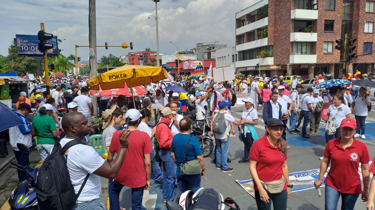 Marchas a favor del gobierno en Cali