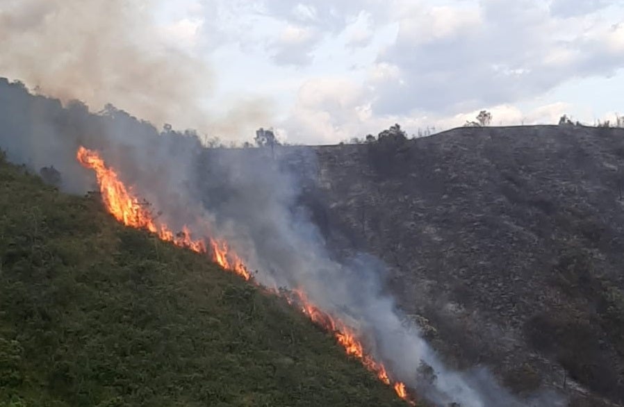 Se registran cuatro incendios forestales en Cundinamarca