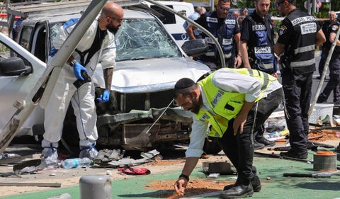 Ataque con carro en Tel Aviv