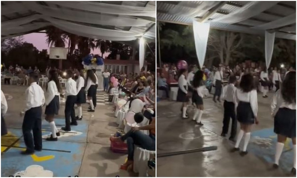 Baile ancestral que hicieron niños que terminaron primaria