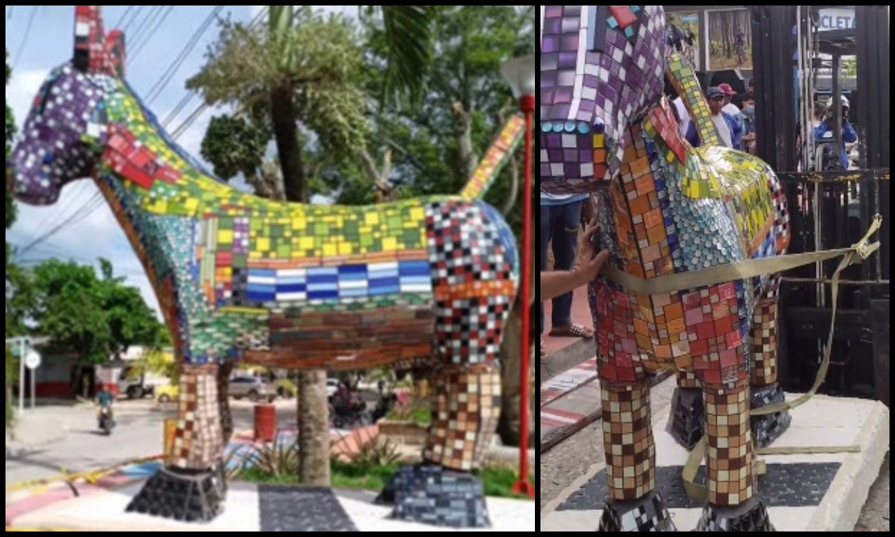 Monumento de una burra en la costa ya fue desmontado: la habían llamado "mi primer amor"