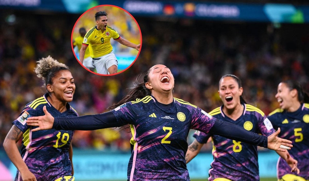 Falcao celebra el triunfo de Colombia