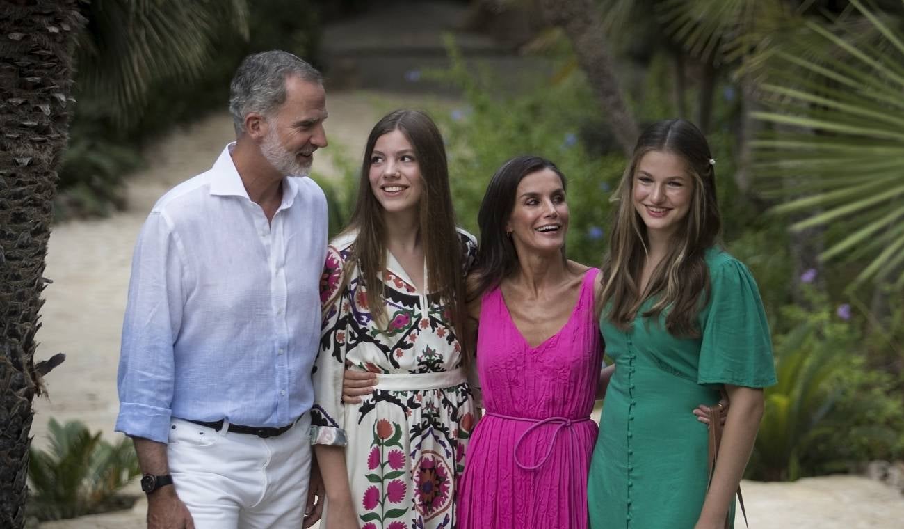 El rey Felipe VI, la princesa Sofía, la reina Letizia y la princesa Leonor