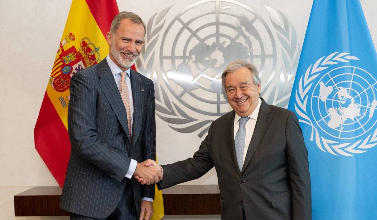 Felipe VI y Antonio Guterres