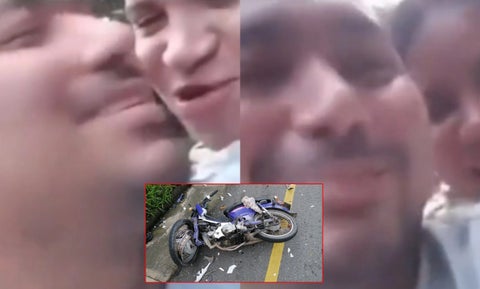Mujer grabó el momento de su muerte en accidente de moto