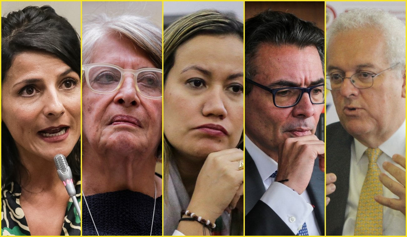 Irene Vélez, Cecilia López, Carolina Corcho, Alejandro Gaviria y José Antonio Ocampo