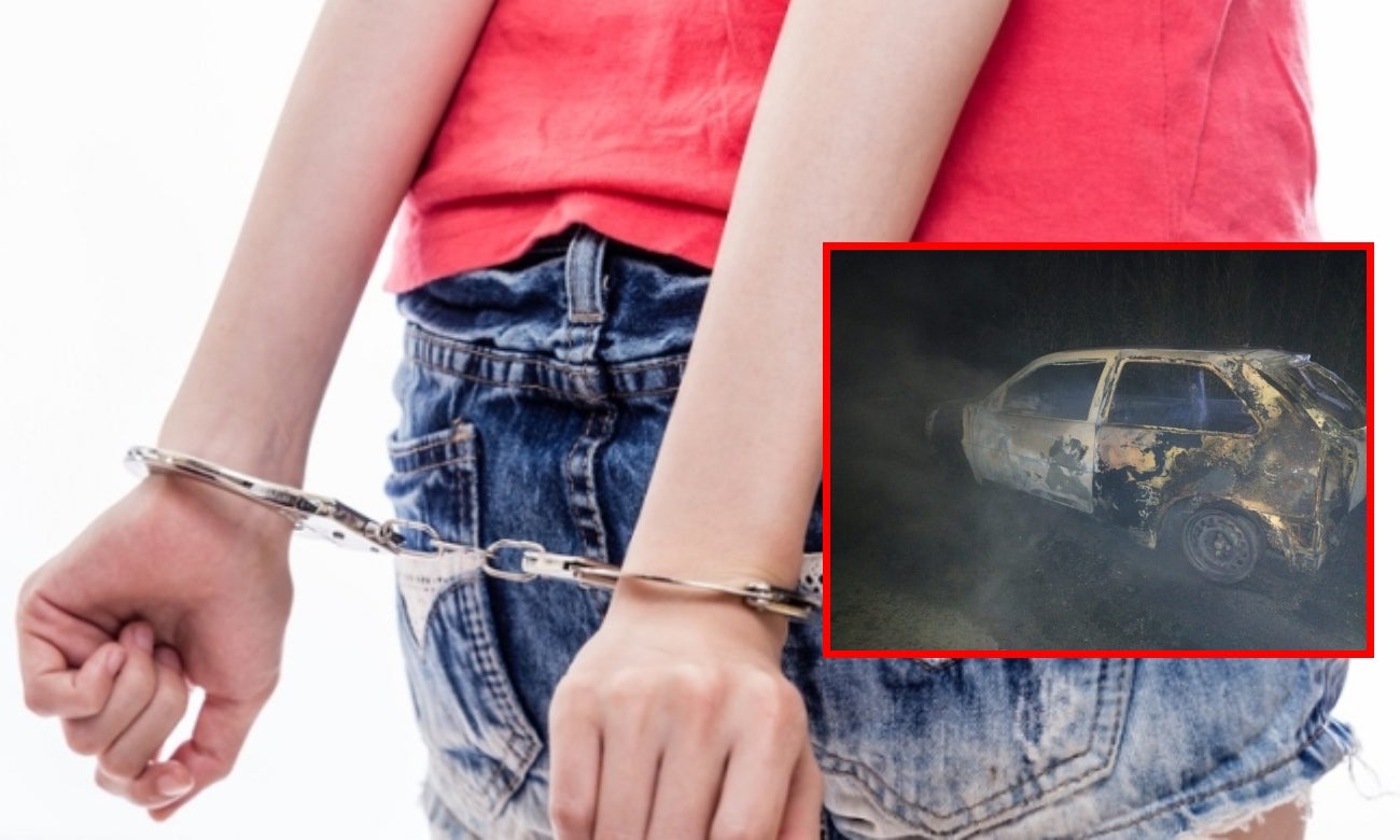 Mujer se enojó con su exnovio, le robó el carro y se lo incendió