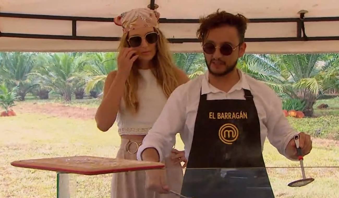 Juan Pablo Barragán y Claudia Bahamón en Masterchef Celebrity