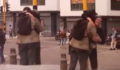 Madre encuentra a su hijo en situación de calle
