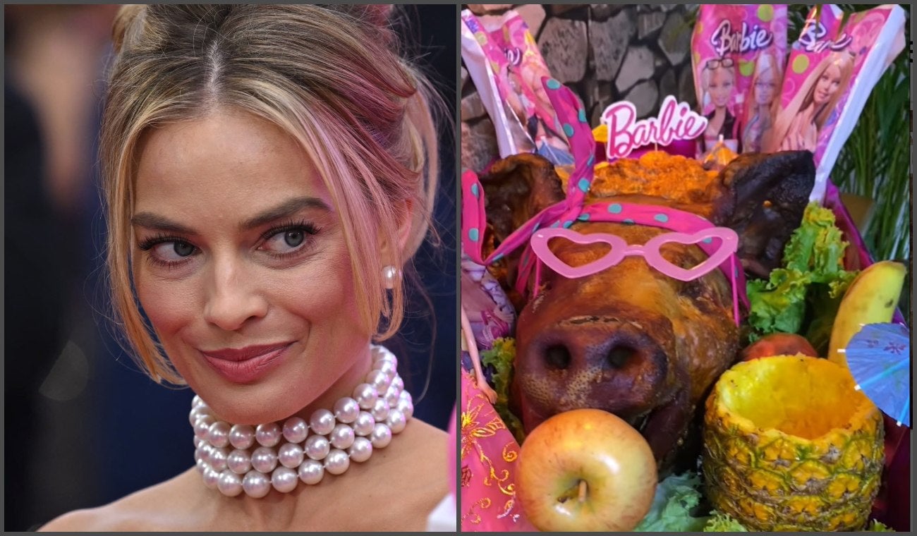 Margot Robbie y la Barbie Lechona