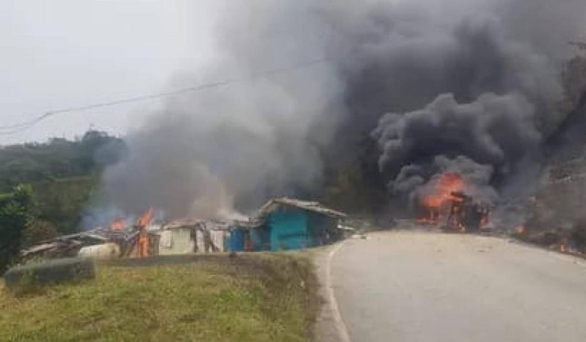 Accidente de carrotanque de gas en Antioquia