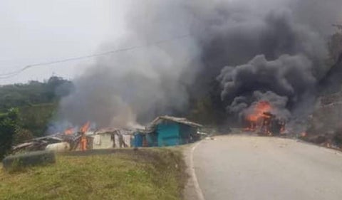 Accidente de carrotanque de gas en Antioquia