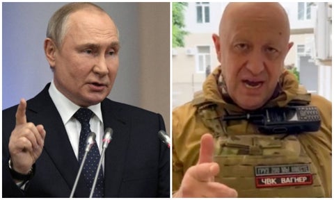 Yevgueni Prigozhin y Vladimir Putin