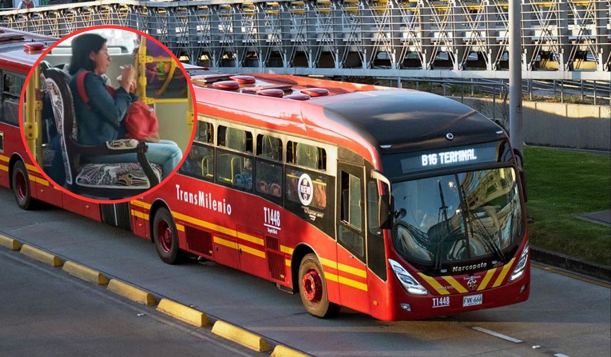Mujer llevó tremendo trasteo en Transmilenio