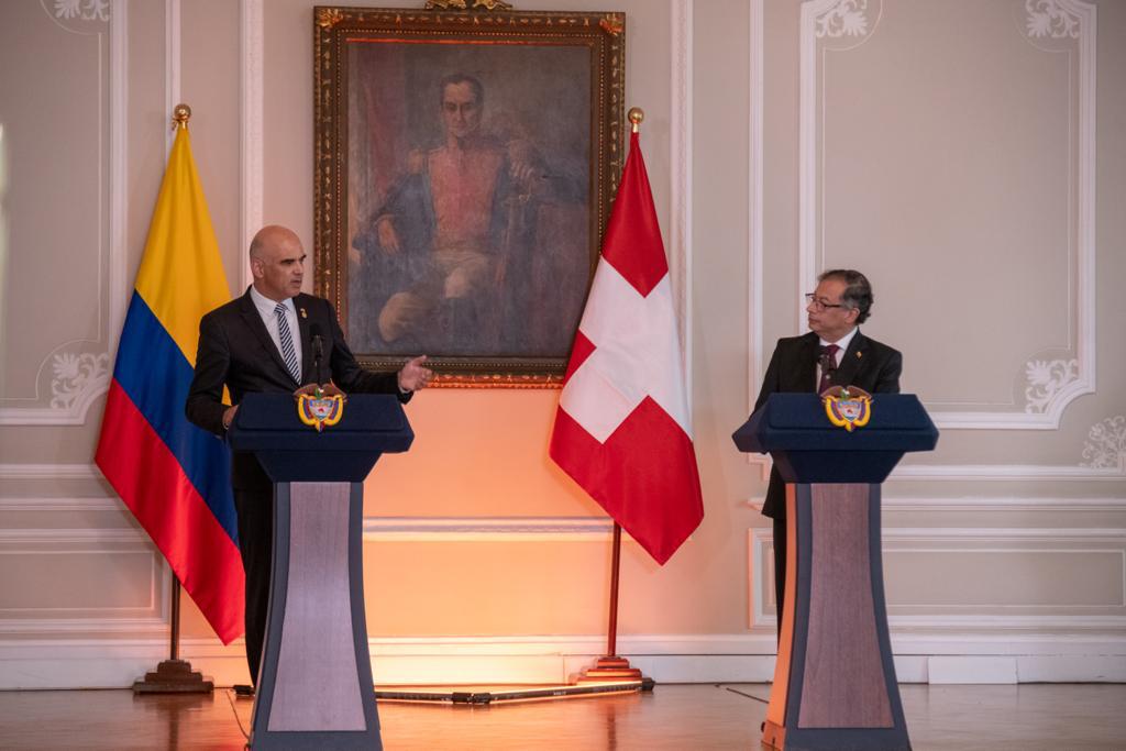 Presidente Gustavo Petro y presidente Suizo