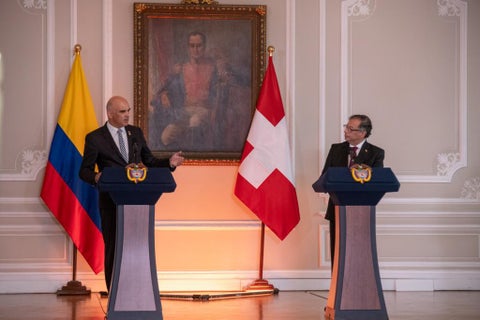 Presidente Gustavo Petro y presidente Suizo