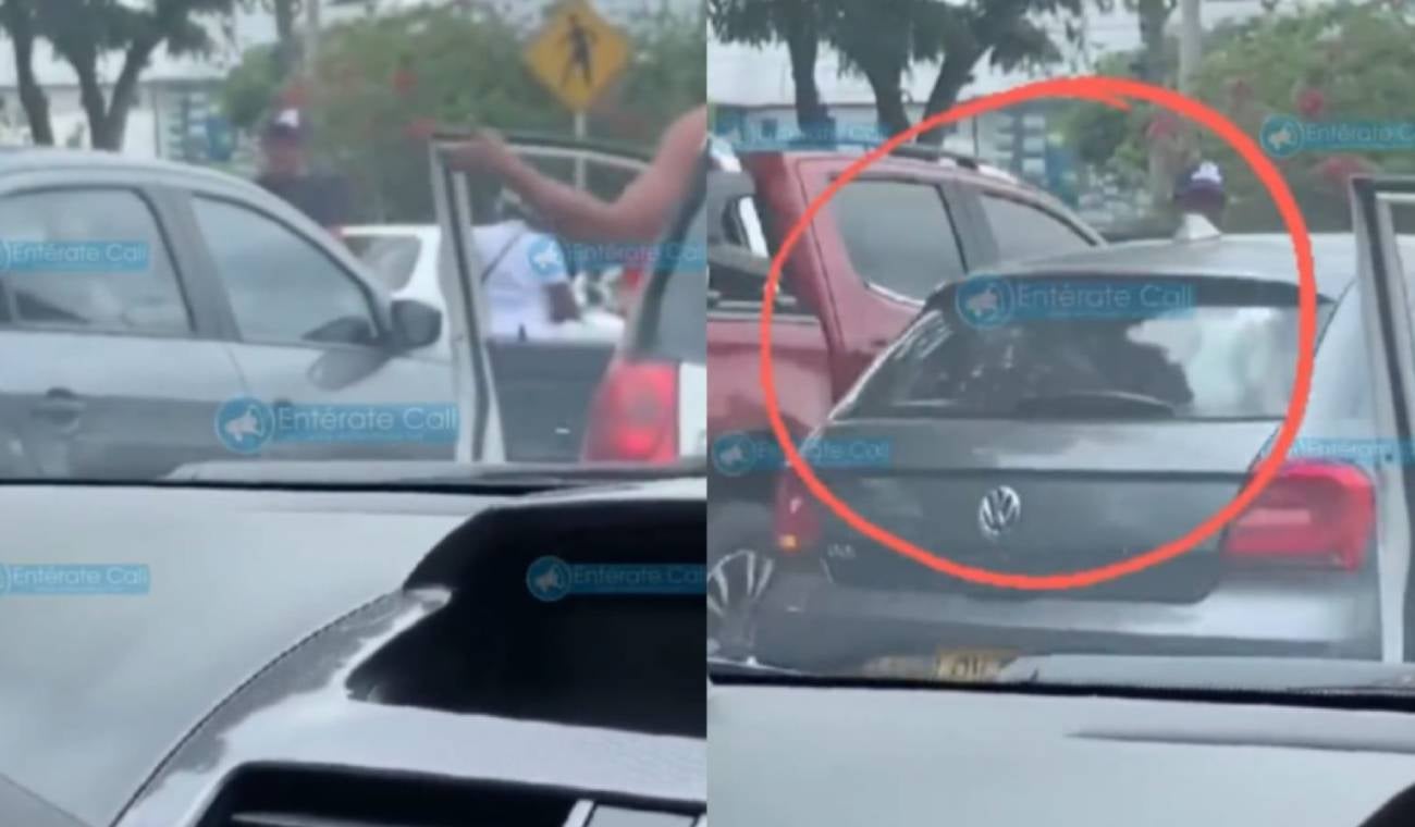 El rayón que le hicieron a un carro porque el conductor no dejó limpiar el vidrio