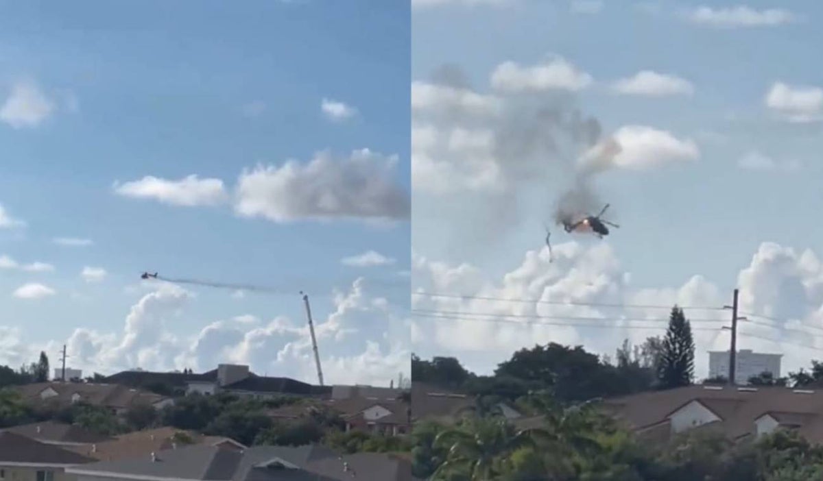 Helicóptero se estrella contra un edificio en Florida