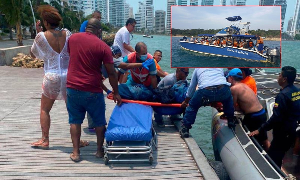 Paseo a Cartagena casi termina en tragedia: turista fue golpeado por las hélices de una lancha