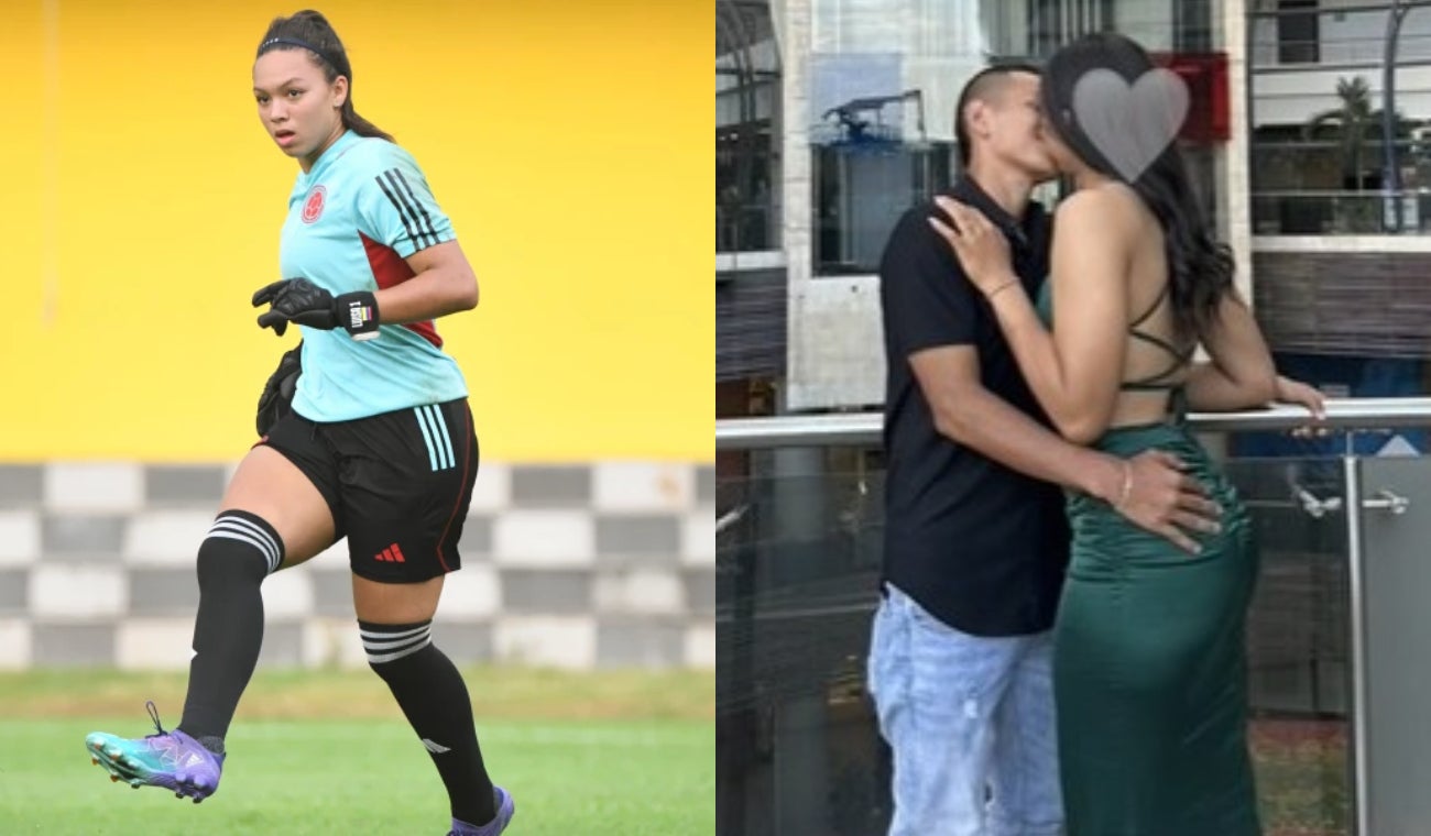 Luisa Agudelo y su novio